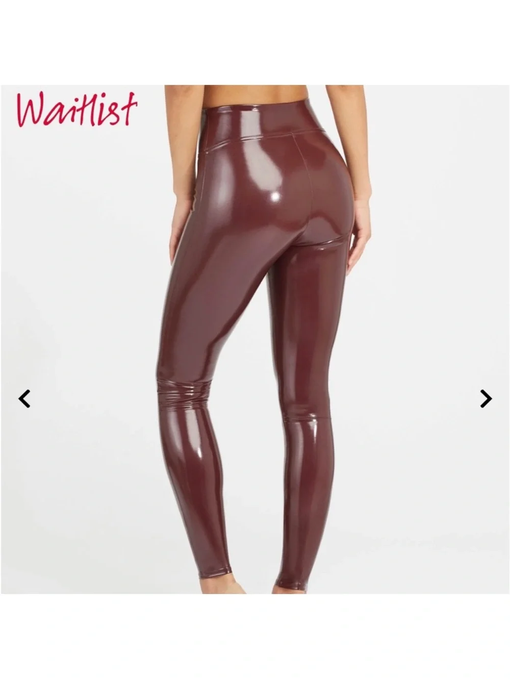SPANX Faux Patent Leather Leggings Ruby - Picture 14 of 14